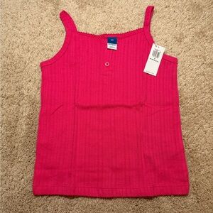 Old Navy | Pink Casual Sleeveless Camisole Strap Tank Shirt with Button Detail